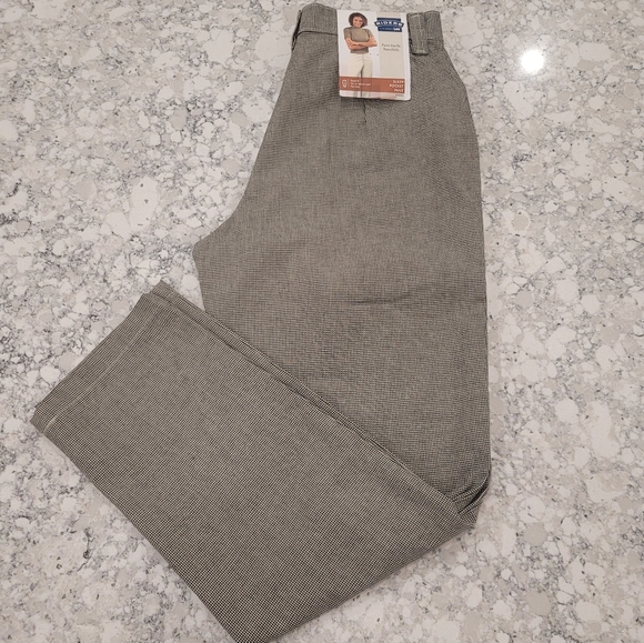 NWT Vintage Lee Riders Houndstooth High Waisted Slacks Black Grey 8 - Picture 2 of 11